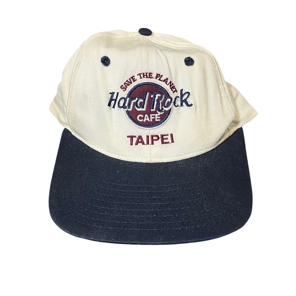 Hard Rock Cafe Hat Unisex OSFA White Taipei Save The Planet Snapback Cap - Picture 1 of 6